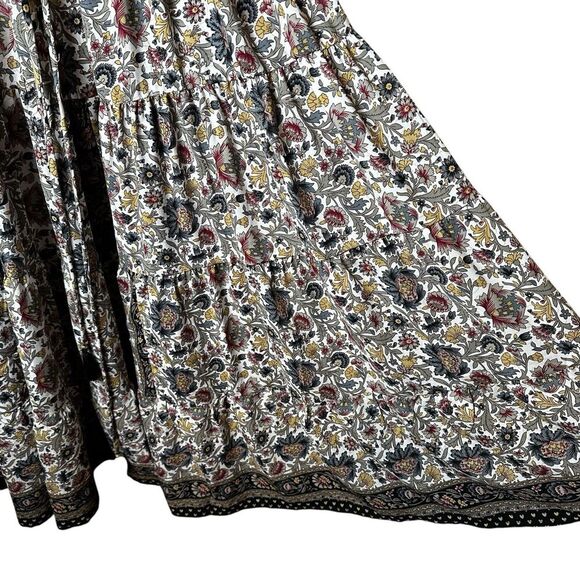 Chaudry Boho Floral Maxi Dress M | Cottagecore Fairycore Peasant Renaissance - Picture 6 of 10